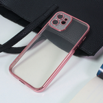 Maska / futrola Silikon Camera Diamond iPhone 12 6.1 roze.