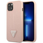 Maska / futrola Guess Hc Saffiano PU Triangle za iPhone 14 pink (GUHCP14SPSATLP).