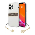 Maska / futrola Guess 4G Stripe Charm za iPhone 13 Pro Max 6.7 braon (GUHCP13XKB4GBR).