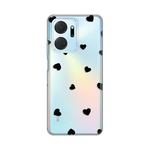 Silikonska maska / futrola print ultra tanka za Huawei Honor X7a Hearts.
