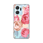 Silikonska maska / futrola print ultra tanka za Huawei Honor X7a Pink Flower.