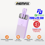 Back Up Baterija prenosiva baterija REMAX Stervui Series RPP-619 PD 20W+ QC 22.5W 10000mAh ljubicasti.