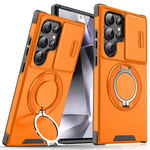 Maska / futrola CamShield Ring stand za Samsung S938 Galaxy S25 Ultra narandzasta.