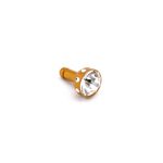 Kapica slušalice 3,5 mm charm velika zlatna.