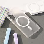 Maska / futrola Magsafe mat PC za Samsung S931 Galaxy S25 bela.