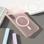 Maska / futrola Magsafe mat PC za Samsung S931 Galaxy S25 roze.