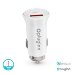 Auto punjac Pluginn PI-21S, PD 20W, QC 3.0 18W, sa Type C kablom beli.