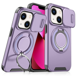 Maska / futrola CamShield Ring stand za iPhone 14 ljubicasta.