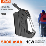 Back Up Baterija prenosiva baterija LDNIO PR522 10W privezak 5000mAh crni.