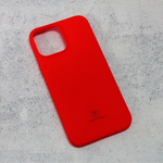 Silikonska maska / futrola Teracell Giulietta za iPhone 13 Pro Max 6.7 mat crvena.