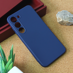 Silikonska maska / futrola Teracell Giulietta za Samsung S911B Galaxy S23 mat tamno plava.