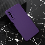 Silikonska maska / futrola Teracell Giulietta za Samsung A750FN Galaxy A7 2018 mat tamno ljubicasta.