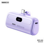 Back Up Baterija prenosiva baterija REMAX Capsule series RPP-632 2A Type C 5000mAh ljubicasta.