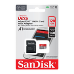 Memorijska kartica SanDisk SDXC 128GB Ultra Micro 140MB/s A1 Class 10 UHS-I + Adapter.