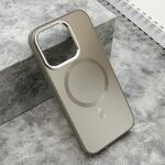 Maska / futrola COLOR METAL MagSafe za iPhone 15 Pro (6.1) srebrna (MS).