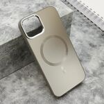 Maska / futrola COLOR METAL MagSafe za iPhone 14 (6.1) srebrna (MS).