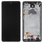 LCD displej za Samsung A725 Galaxy A72 4G + touchscreen + frame crni OLED.