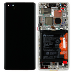 LCD displej za Huawei Mate 40 Pro + touchscreen + baterija + frame beli Service Pack original/02353YXC.
