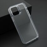 Maska / futrola COLOR frame za iPhone 12 srebrna (providna) (MS).