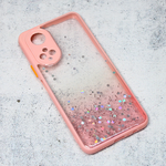 Maska / futrola Frame Glitter za Huawei Honor X7 roze.