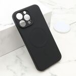 Maska / futrola VELVET TOUCH MagSafe za iPhone 14 Pro Max (6.7) crna (MS).