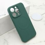 Maska / futrola VELVET TOUCH MagSafe za iPhone 15 Pro (6.1) tamno zelena (MS).