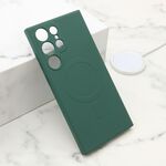 Maska / futrola VELVET TOUCH MagSafe za Samsung Galaxy S23 Ultra tamno zelena (MS).