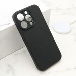Maska / futrola VELVET TOUCH MagSafe za iPhone 14 Pro (6.1) crna (MS).