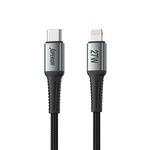 USB data kabl Superior SU-K101 pleteni 27W 3A Type C na Lightning 1m crni (MS).