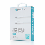 Data Kabl Pluginn PI-PD 20W Type C na Type C beli 2m.
