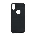 Silikonska maska / futrola BRUSHED za Iphone X/XS crna (MS).