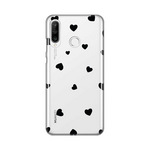 Silikonska maska / futrola print ultra tanka za Huawei P30 Lite Hearts.