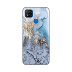 Silikonska maska / futrola print za Xiaomi Redmi 9C/Redmi 10A Blue Gold Marble.