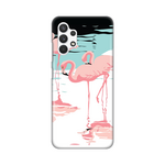Silikonska maska / futrola print za Samsung A325 Galaxy A32 4G Pink Flamingos.