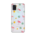 Silikonska maska / futrola print ultra tanka za Samsung A217F Galaxy A21s Flamingos.