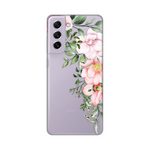 Silikonska maska / futrola print ultra tanka za Samsung G990 Galaxy S21 FE Gentle Rose Pattern.