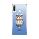 Silikonska maska / futrola print za Huawei P30 Lite Funny Cat.