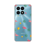 Silikonska maska / futrola print ultra tanka za Huawei Honor X8a Flamingos.