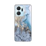 Silikonska maska / futrola print za Huawei Honor X7a Blue Gold Marble.