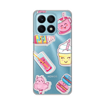 Silikonska maska / futrola print ultra tanka za Huawei Honor X8a Ice cream.