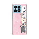 Silikonska maska / futrola print ultra tanka za Huawei Honor X8a Pink cats.