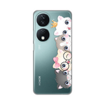 Silikonska maska / futrola print ultra tanka za Huawei Honor X7b Cats.