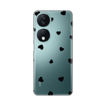 Silikonska maska / futrola print ultra tanka za Huawei Honor X7b Hearts.