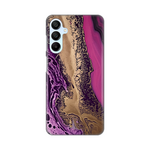 Silikonska maska / futrola print za Samsung A156 Galaxy A15 5G Purple Gold Marble.