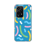 Silikonska maska / futrola print za Huawei Honor 200 Lite Happy Lines blue.