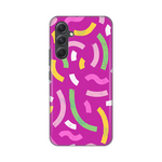 Silikonska maska / futrola print za Samsung A546B Galaxy A54 5G Happy Lines pink.
