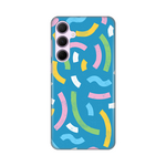 Silikonska maska / futrola print za Samsung A356B Galaxy A35 5G Happy Lines  blue.