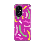 Silikonska maska / futrola print za Huawei Honor 200 Happy Lines pink.