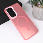 Maska / futrola Magsafe providna za Samsung A266 Galaxy A26 5G roze.
