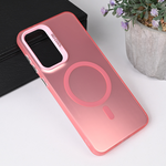 Maska / futrola Magsafe providna za Samsung A566 Galaxy A56 5G roze.